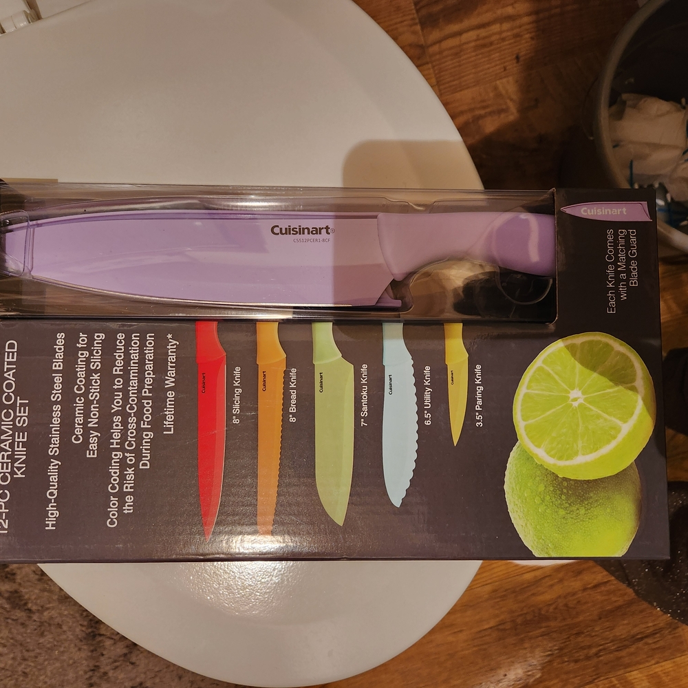Cuisinart 12-Piece Ceramic Coated Knife Set - Multicolor